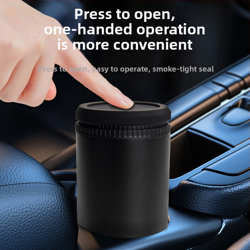 Τασάκι αυτοκινήτου από κράμα αλουμινίου – καπάκι με ένα κουμπί, φινίρισμα λείανσης, προσαρμογή στην επεξεργασία (Αλουμίνιο κράμα; Μοντέλο: In-car ashtray; Φινίρισμα λείανσης; Διαμορφώσιμη επεξεργασία)