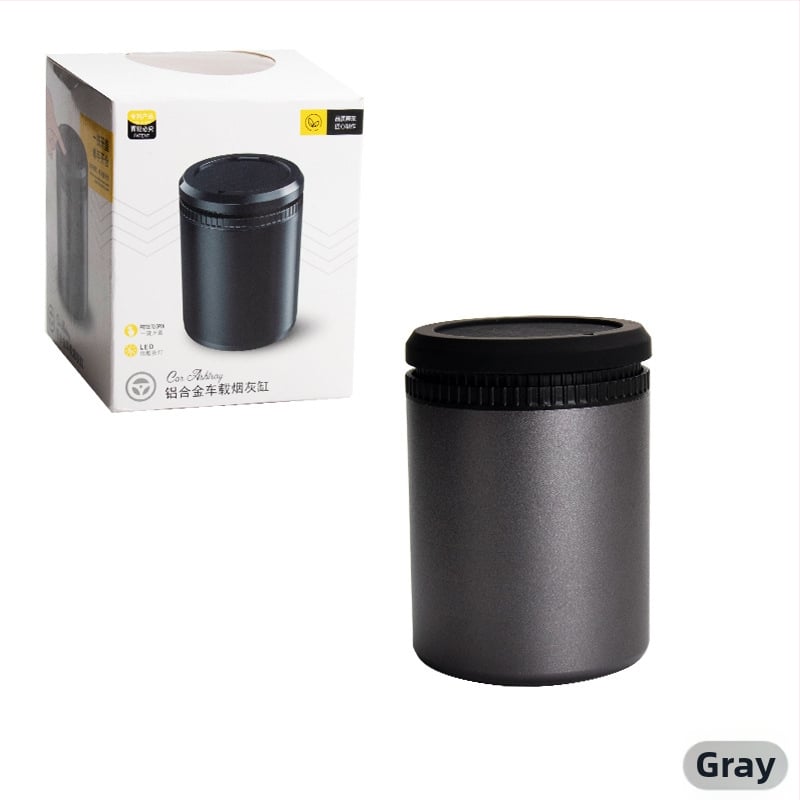 Τασάκι αυτοκινήτου από κράμα αλουμινίου – καπάκι με ένα κουμπί, φινίρισμα λείανσης, προσαρμογή στην επεξεργασία (Αλουμίνιο κράμα; Μοντέλο: In-car ashtray; Φινίρισμα λείανσης; Διαμορφώσιμη επεξεργασία)