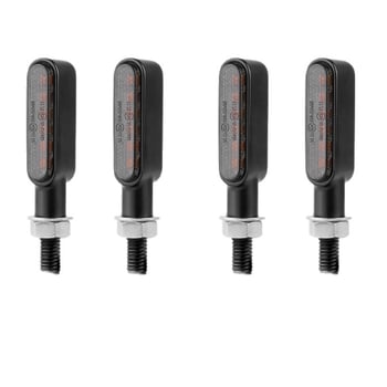 LED mini pokazivač smjera za kormilo off-road motocikl, 12V, aluminijska legura + PC, vijek 10000 sati, retro metalni indikator