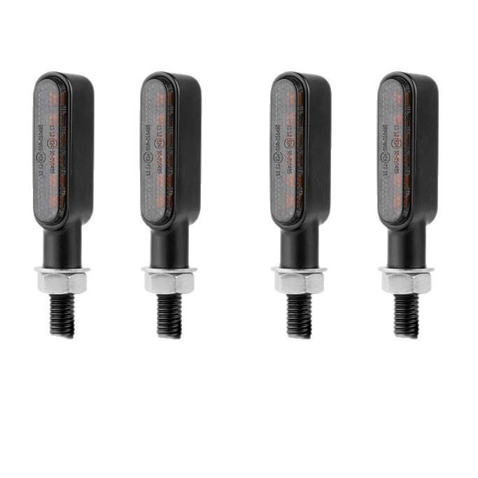 LED mini pokazivač smjera za kormilo off-road motocikl, 12V, aluminijska legura + PC, vijek 10000 sati, retro metalni indikator