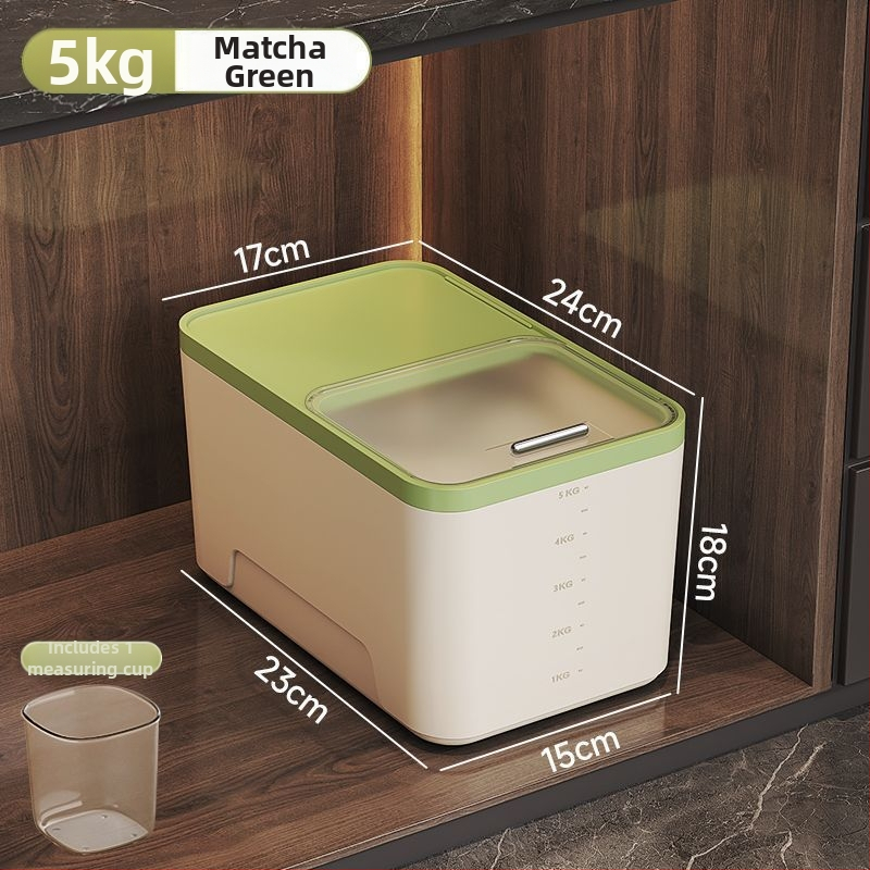 Kontajner na skladovanie ryže – odolný voči vlhkosti a škodcom, polypropylén (PP), objem 10 l alebo viac, jednoduchý moderný dizajn