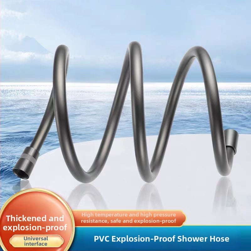 PVC σωλήνας ντους με ορειχάλκινο πυρήνα, παχύτερος σχεδιασμός, anti-twist, αντοχή σε πίεση, σύνδεση με σπείρωμα