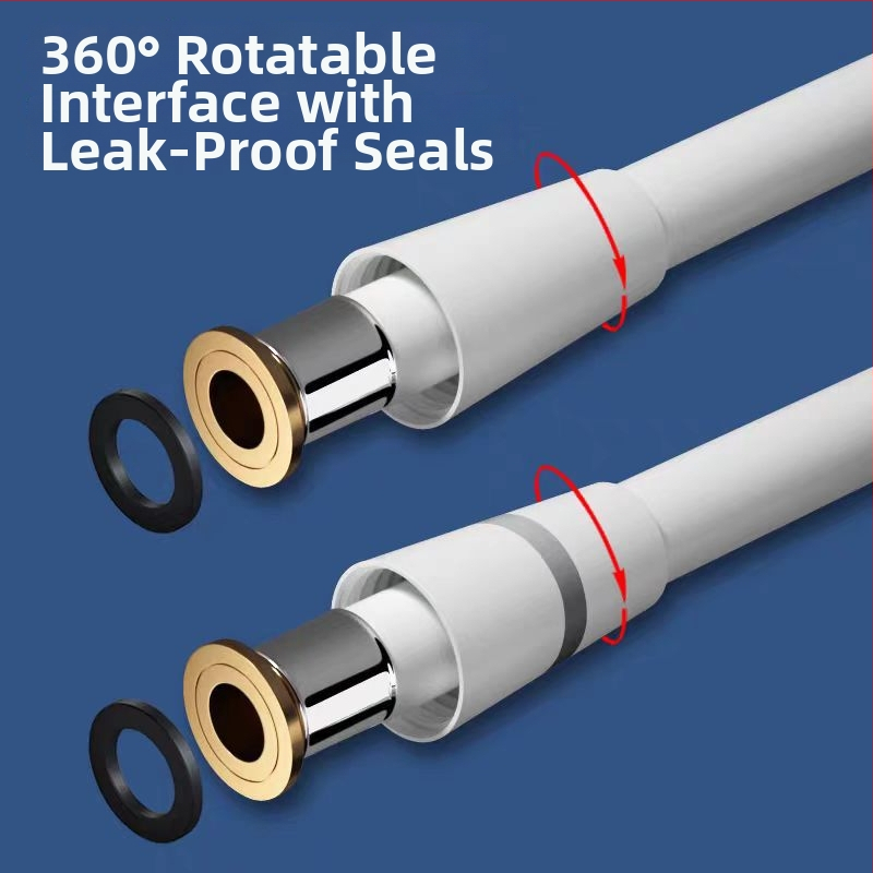 PVC σωλήνας ντους με ορειχάλκινο πυρήνα, παχύτερος σχεδιασμός, anti-twist, αντοχή σε πίεση, σύνδεση με σπείρωμα