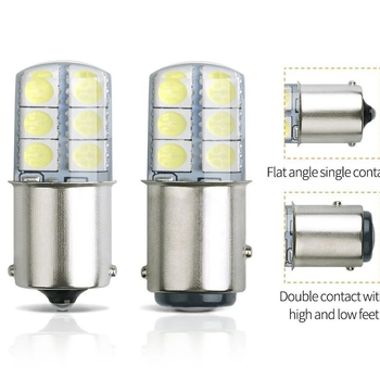 LED brzdové svetlo pre auto a motorku, silikón, 12V, 2.4W, 240LM, 12SMD 5050 LED