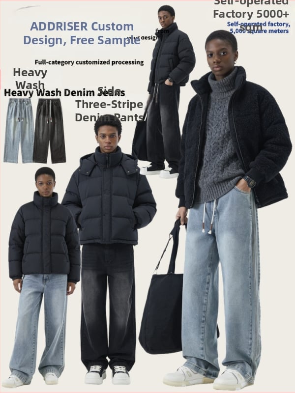 Addriser muške traperice s fleece podstavom, ravni kroj, srednji struk, isprani denim, sastav 60% pamuk, 20% poliester, 20% viskoza