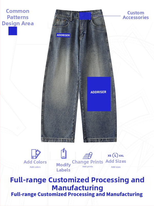 Addriser muške traperice s fleece podstavom, ravni kroj, srednji struk, isprani denim, sastav 60% pamuk, 20% poliester, 20% viskoza