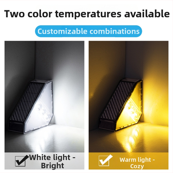 DS-W03 Solárne záhradné svetlo na vonkajšie schody – LED, IP65, 0.5W, 1.2V, 6–12 h osvetlenia