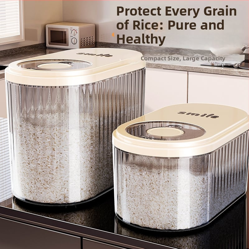 Kontajner na ryžu s posuvným vekom, 30 l, PP plast, potravinárskej kvality, tesný, proti vlhkosti aj proti škodcom