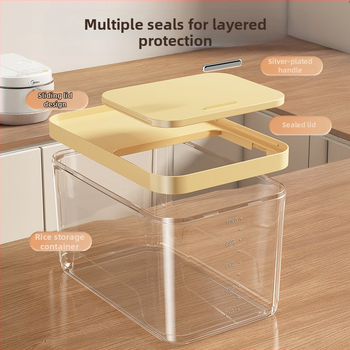 Yunxuan potravinárska kvalita, skladovanie ryže, odolná voči hmyzu a vlhkosti, uzavretý kontajner na zrno a múku, PP plast, 10L+ kapacita