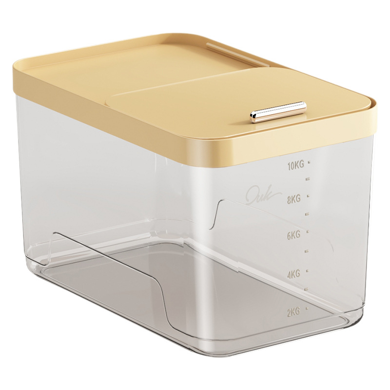 Cutie de depozitare orez Yunxuan, alimentară, etanșă, anti-insecte și umezeală, recipient pentru cereale/făină, PP plastic, 10L+ capacitate