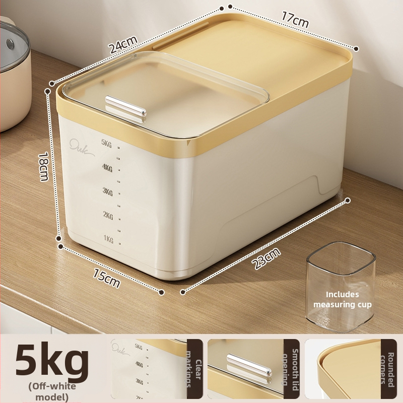 Yunxuan potravinárska kvalita, skladovanie ryže, odolná voči hmyzu a vlhkosti, uzavretý kontajner na zrno a múku, PP plast, 10L+ kapacita