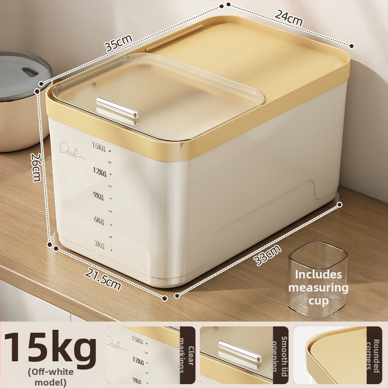 Yunxuan potravinárska kvalita, skladovanie ryže, odolná voči hmyzu a vlhkosti, uzavretý kontajner na zrno a múku, PP plast, 10L+ kapacita