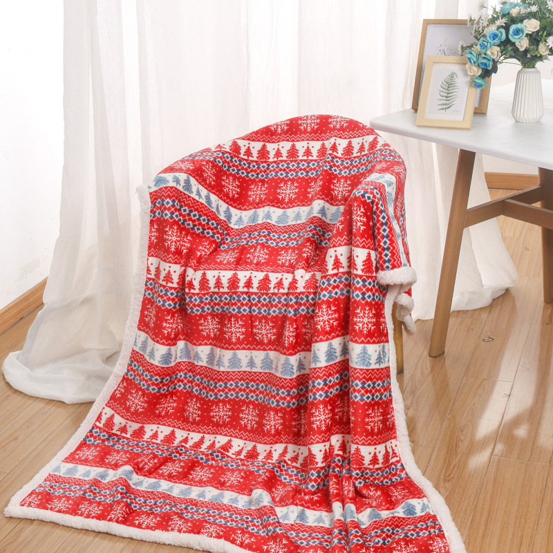 Plüss pléd, két rétegű flanel nyomtatott, poliészter, 440 g, minden évszakban használható, modern minimalist dizájn