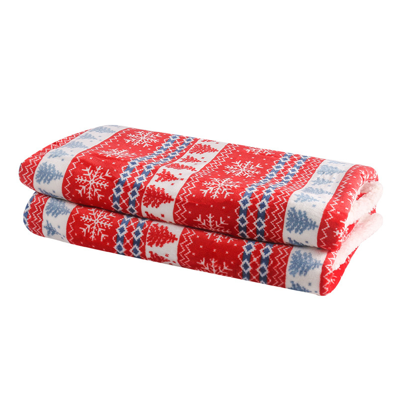 Plüss pléd, két rétegű flanel nyomtatott, poliészter, 440 g, minden évszakban használható, modern minimalist dizájn