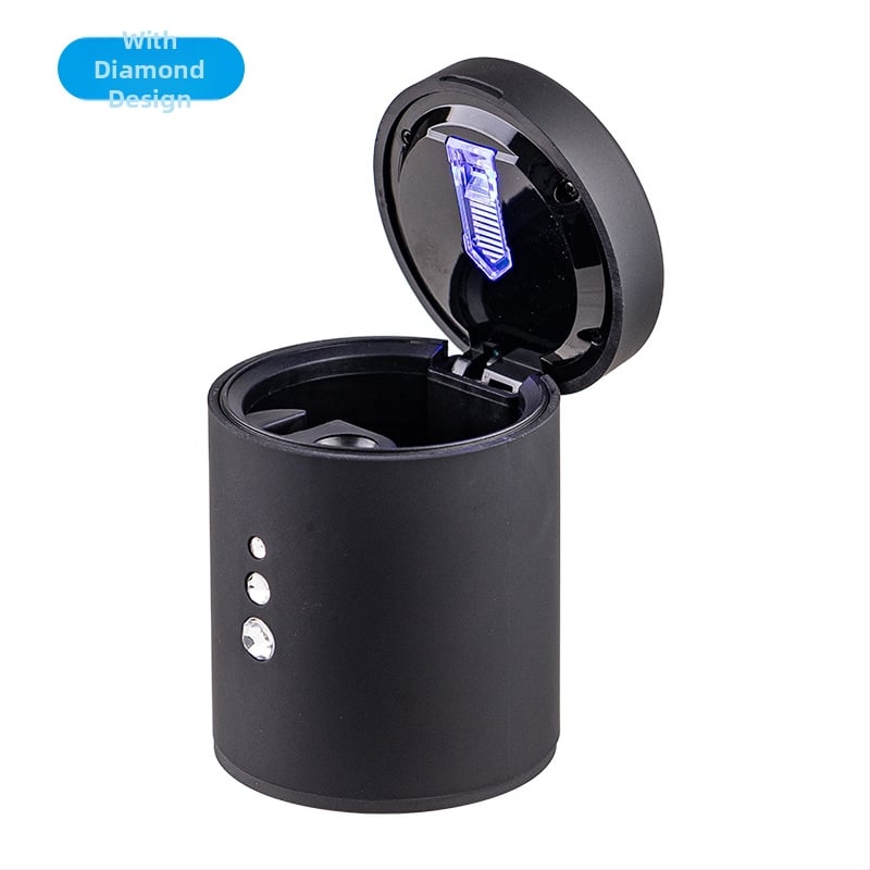 Τασάκι αυτοκινήτου με σχέδιο ανθεκτικό στη φλόγα και LED φωτιζόμενο καπάκι, μοντέλο SD-1204, υλικό ABS-PC-PBT, βάρος 126 g