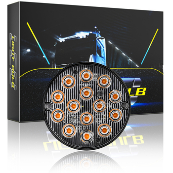LED svjetlo za vozilo, kružno, 14 LED, model I-BS-Y-14LED, 12V, 42W, aluminijsko kućište, pogodno za auto, kamion i motocikl
