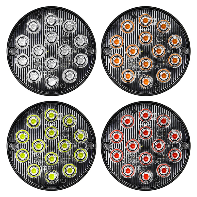 LED svjetlo za vozilo, kružno, 14 LED, model I-BS-Y-14LED, 12V, 42W, aluminijsko kućište, pogodno za auto, kamion i motocikl