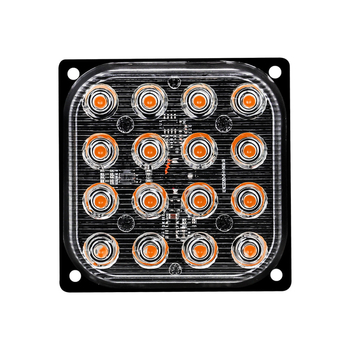 DXZ LED signalno svjetlo za auto, ultra tanko kvadratno, 16 LED, 12–24V, 6500K, 48W, aluminijsko kućište