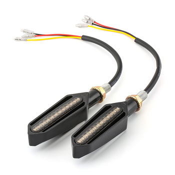 Motocikl 24LED dvobojno sekvencijalno pokazivač smjera i svjetlo za kočenje s DRL (12V, 1.5W, 3020 SMD, ABS/akril, Model ST-LSHYC24LED)