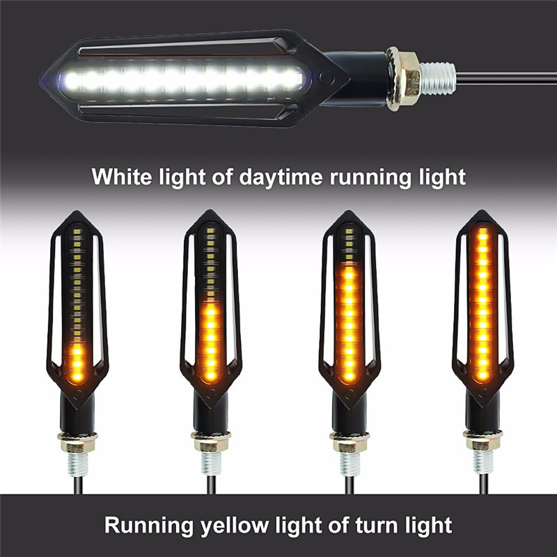 Motocikl 24LED dvobojno sekvencijalno pokazivač smjera i svjetlo za kočenje s DRL (12V, 1.5W, 3020 SMD, ABS/akril, Model ST-LSHYC24LED)