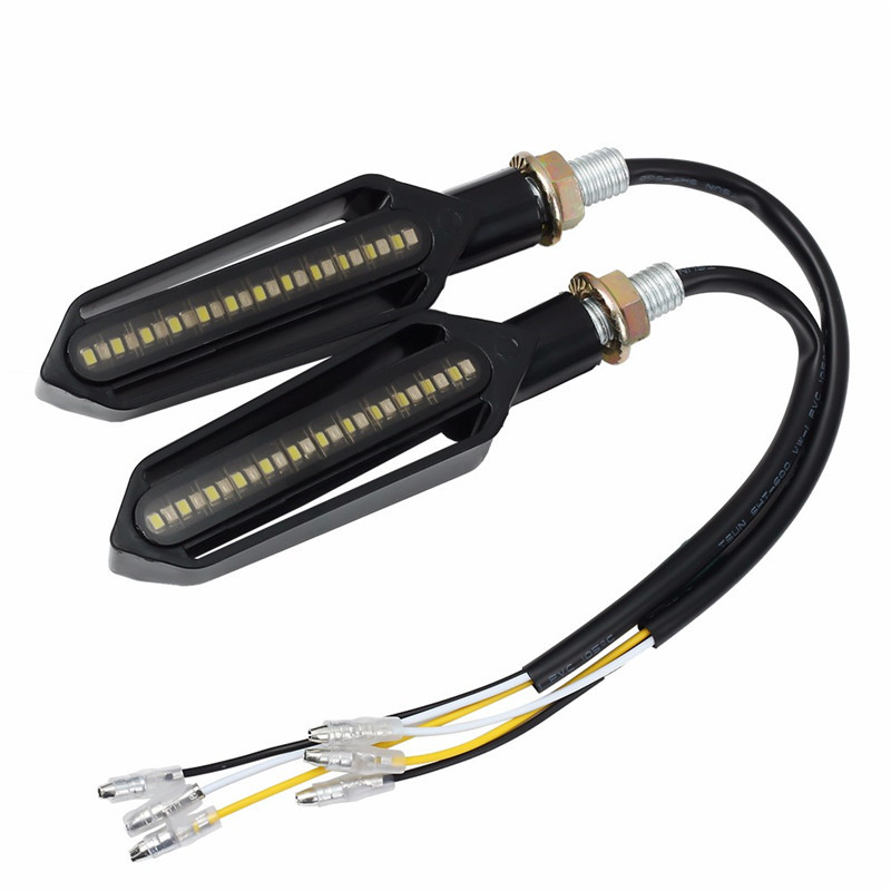 Motocikl 24LED dvobojno sekvencijalno pokazivač smjera i svjetlo za kočenje s DRL (12V, 1.5W, 3020 SMD, ABS/akril, Model ST-LSHYC24LED)