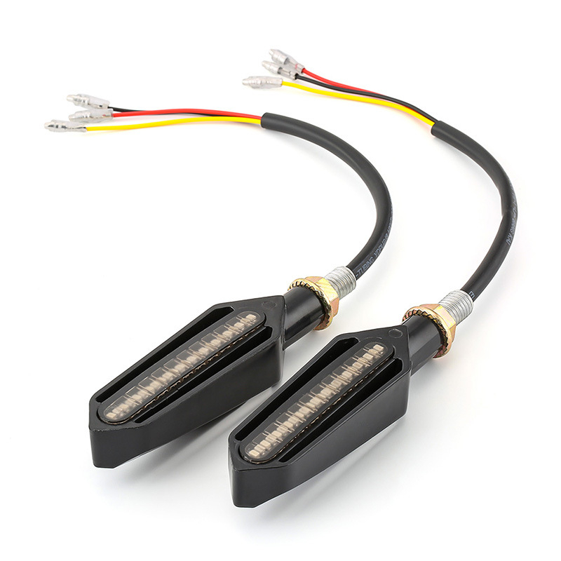 Motocikl 24LED dvobojno sekvencijalno pokazivač smjera i svjetlo za kočenje s DRL (12V, 1.5W, 3020 SMD, ABS/akril, Model ST-LSHYC24LED)