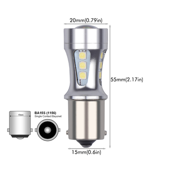 LED pokazivač za auto 1156 3030 18SMD, 12V, 5W, 6000K, 55555h