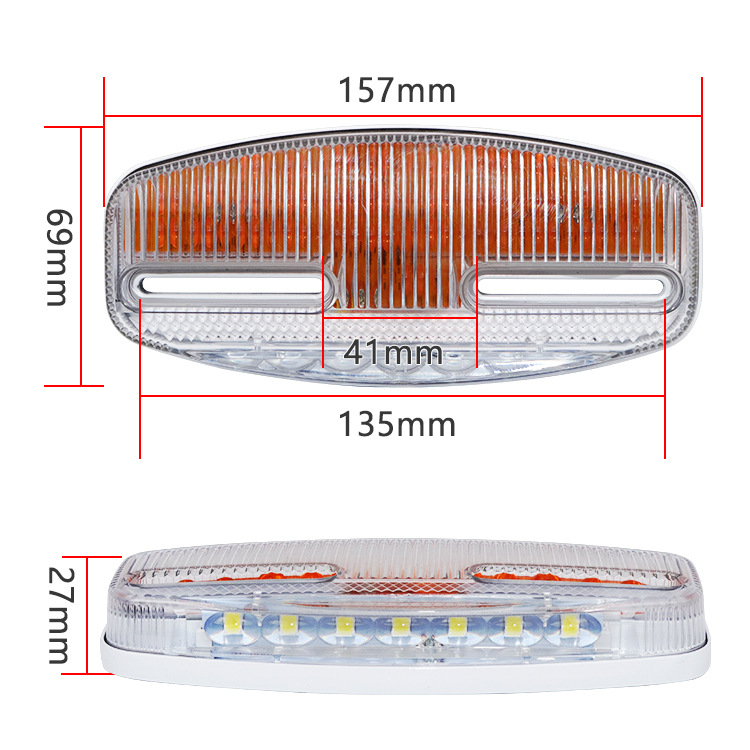 LED bočna svjetiljka za kombije i prikolice, vodootporna, 24V, 12W, BD-8001