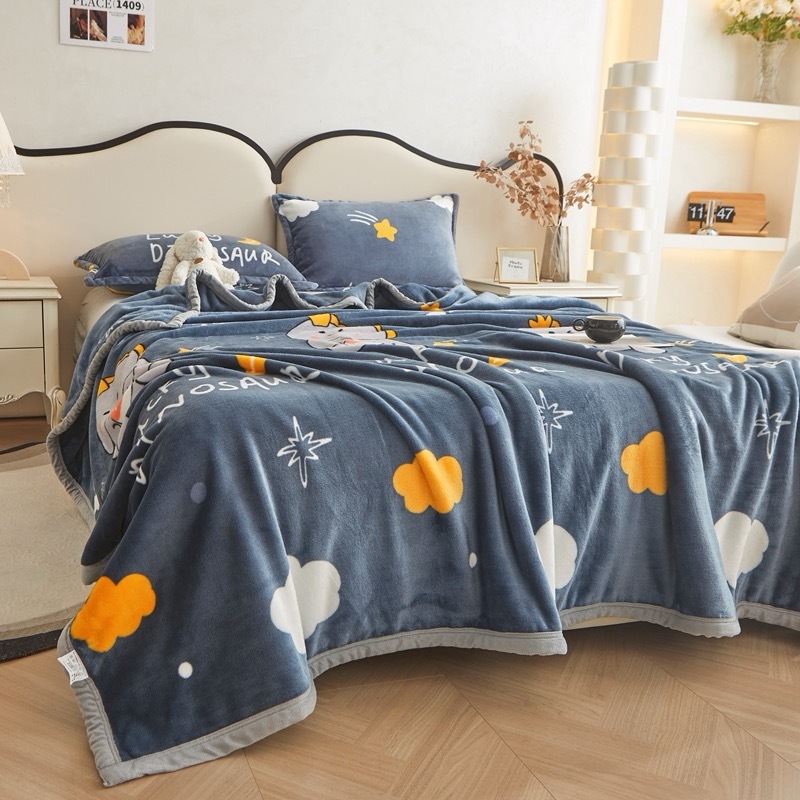 Deka Milk Velvet s otiskom, cartoon uzorak, proljeće i jesen, 300–1200 g, prilagodljiva
