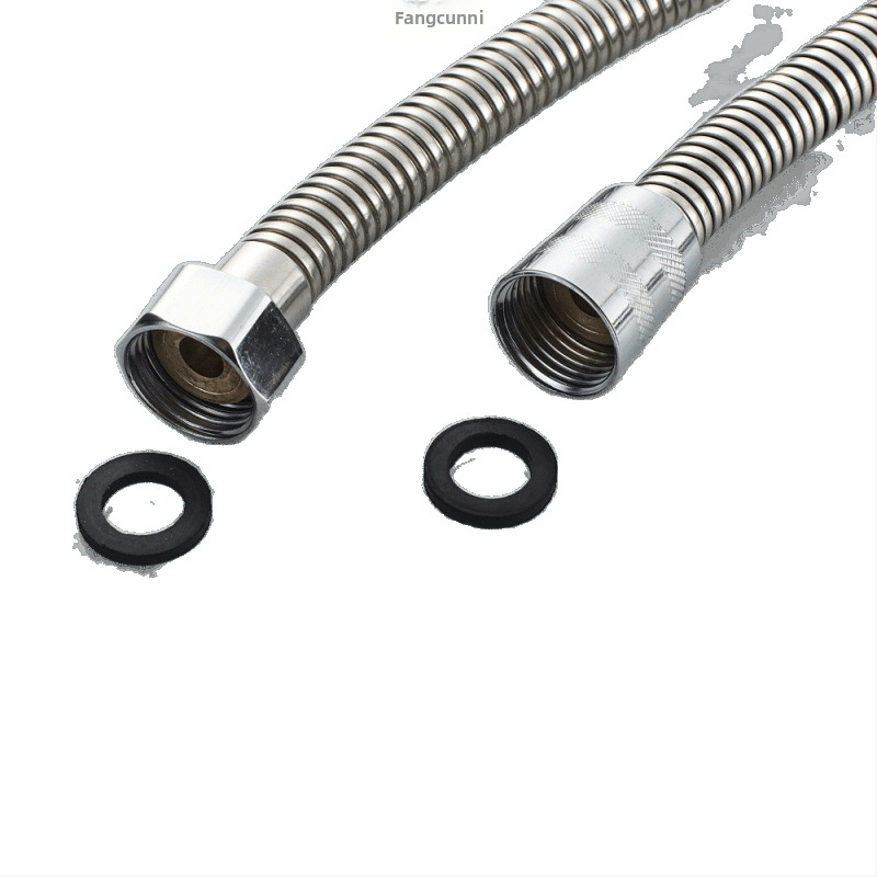 Σωληνάριο ντους για κομμωτήριο με διπλό κούμπωμα – ανοξείδωτο ατσάλι 201, μοντέλο 1, CUPC