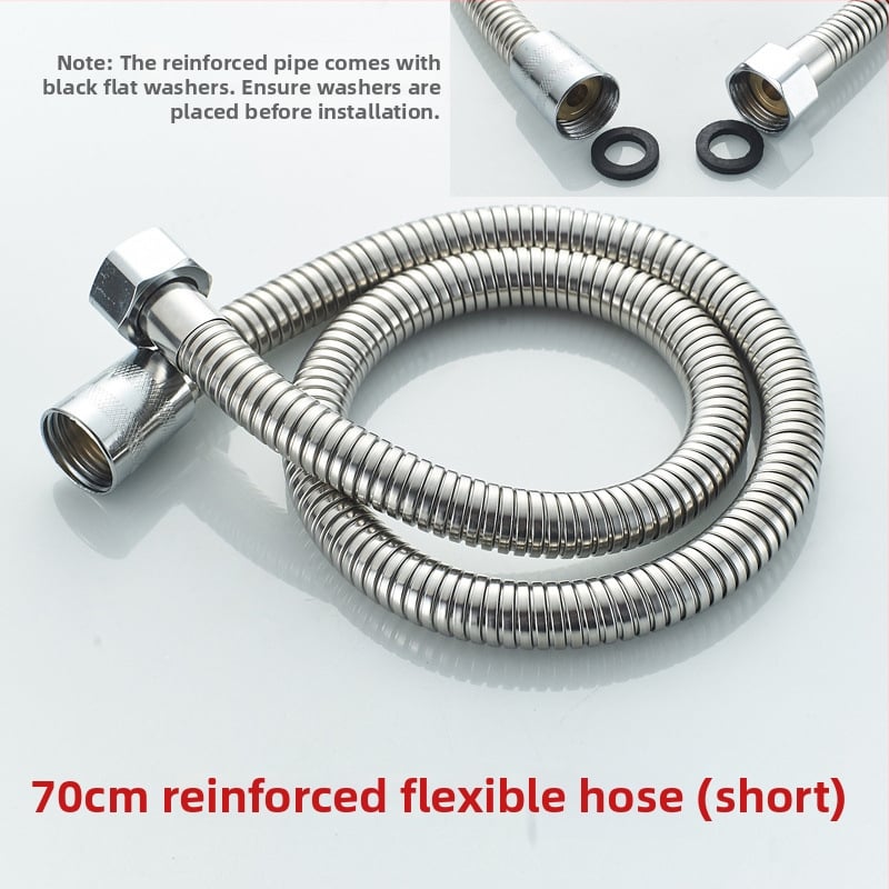 Σωληνάριο ντους για κομμωτήριο με διπλό κούμπωμα – ανοξείδωτο ατσάλι 201, μοντέλο 1, CUPC