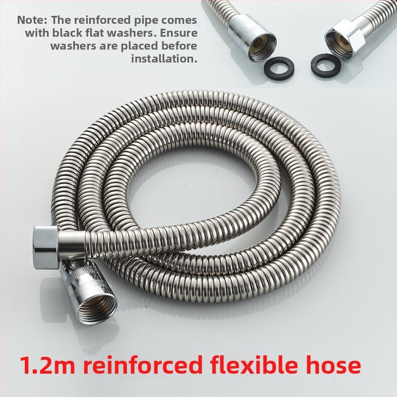 Σωληνάριο ντους για κομμωτήριο με διπλό κούμπωμα – ανοξείδωτο ατσάλι 201, μοντέλο 1, CUPC