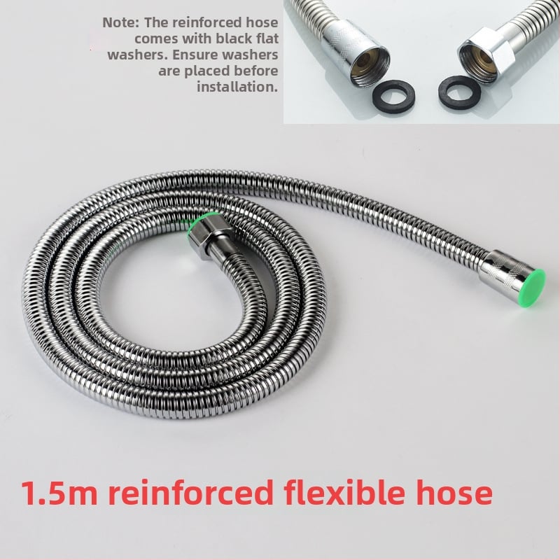 Σωληνάριο ντους για κομμωτήριο με διπλό κούμπωμα – ανοξείδωτο ατσάλι 201, μοντέλο 1, CUPC