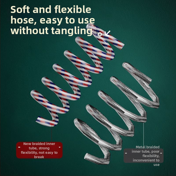 Σύνδεσμος σωλήνα ντους και κεφαλής από 304 ανοξείδωτο χάλυβα, μοντέλο 123, πίεση 1,6 MPa, θερμοκρασία λειτουργίας 0–100°C, εγκατάσταση με σύσφιξη, μοντέρνο μινιμαλιστικό στυλ