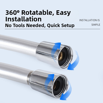 PVC σωλήνας ντους με σπειροειδή εγκατάσταση, χωρίς κόμπους; Υλικό PVC, Ονομαστική πίεση 10, Θερμοκρασία λειτουργίας 50, Συνδετήρας πλαστικός