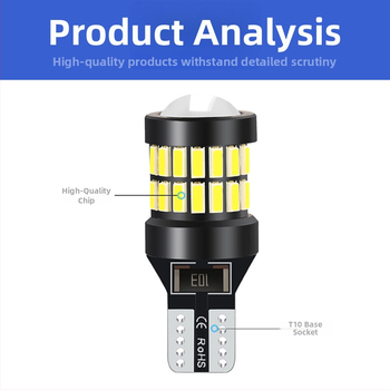 Lumină de recul T15 cu LED 4014 + 34+4SMD, 10-30V, 3.24W, Carcasă din aluminiu, Durata de viață 50000h