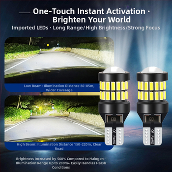 Lumină de recul T15 cu LED 4014 + 34+4SMD, 10-30V, 3.24W, Carcasă din aluminiu, Durata de viață 50000h