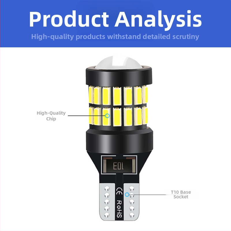 Lumină de recul T15 cu LED 4014 + 34+4SMD, 10-30V, 3.24W, Carcasă din aluminiu, Durata de viață 50000h