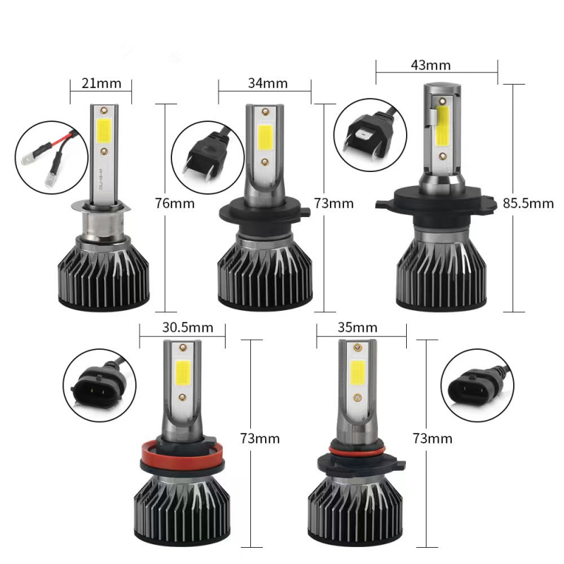 Automobilska LED glavna svjetla – F2 integrirani reflektor, kompatibilan s H1/H4, COB 48W, 4000 lm, IP68, 12,24V