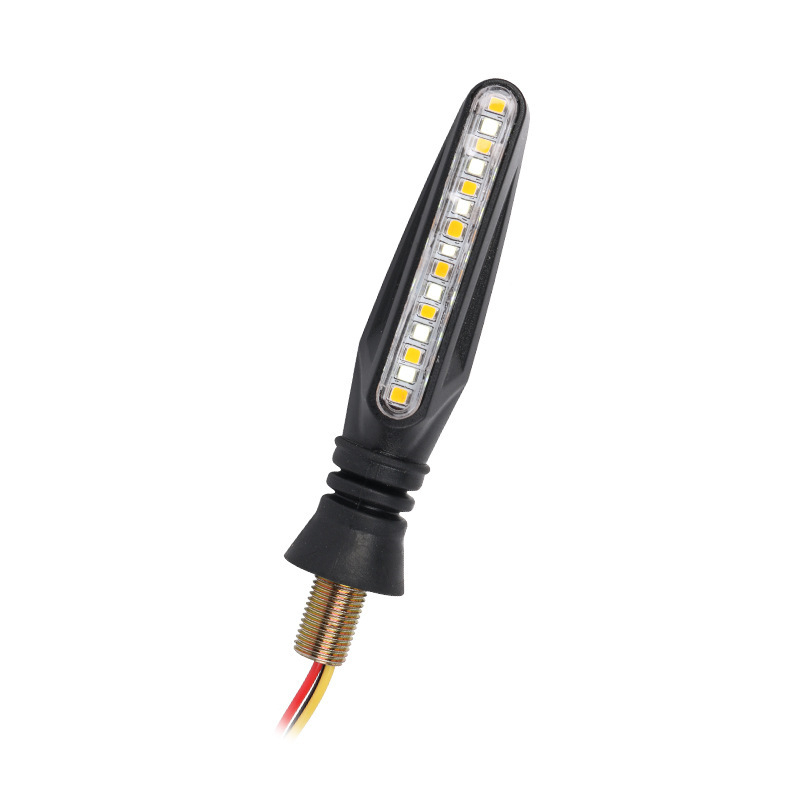 Motocikl LED dnevna svjetla s usmjerenim signalima u stilu tekuće vode, 12V, TH-1815L, ABS
