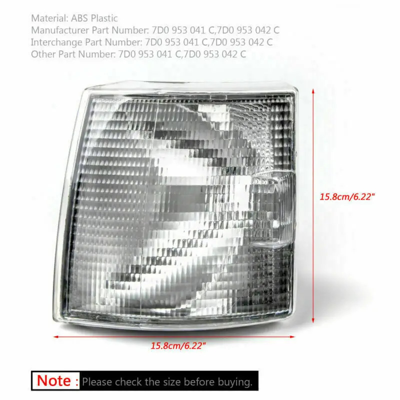 VW T4 far de ceață frontal, halogen, ABS — părți 7D0953041C/7D0953042C, compatibil cu 1999–2003