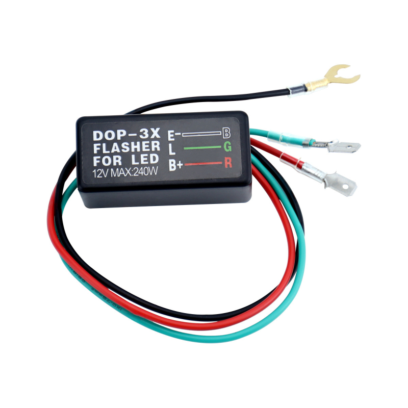 3‑žični LED flasher relej za LED pokazivače, s rocker prekidačem, modeli CP-5100/CP-5101, 24V, ABS+metal