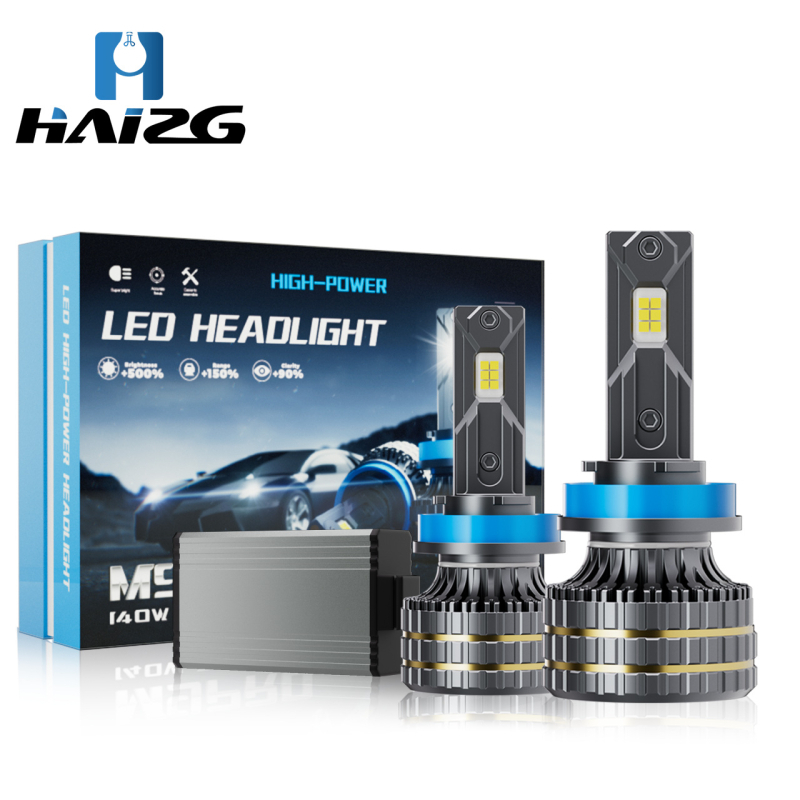 LED prednja svjetla za automobil M9 Pro poboljšana verzija s fokusnim snopom, 140W po paru, 9–32V, 12000 lm, IP68, 30000 h