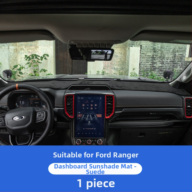 Suede podložka palubnej dosky pre Ford Ranger – všetky ročné obdobia, štýl pôvodného modelu, jednofarebný vzor, pôvod Guangdong