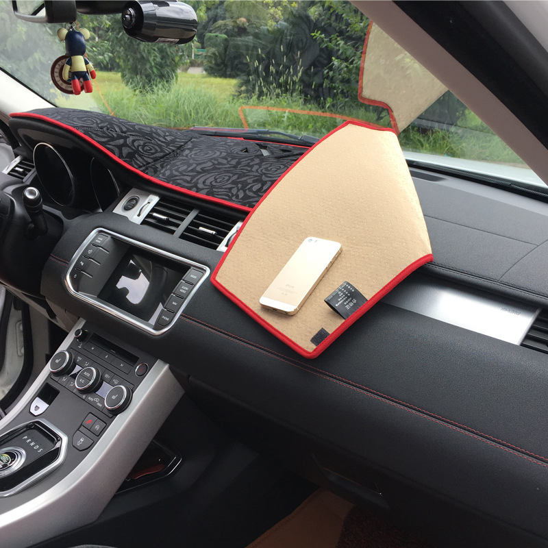 Podložak za zaštitu instrument ploče automobila s uzorkom ruže, poliester, stil posebnog vozila, ljepilo za montažu, prilagodljivo obrađivanje