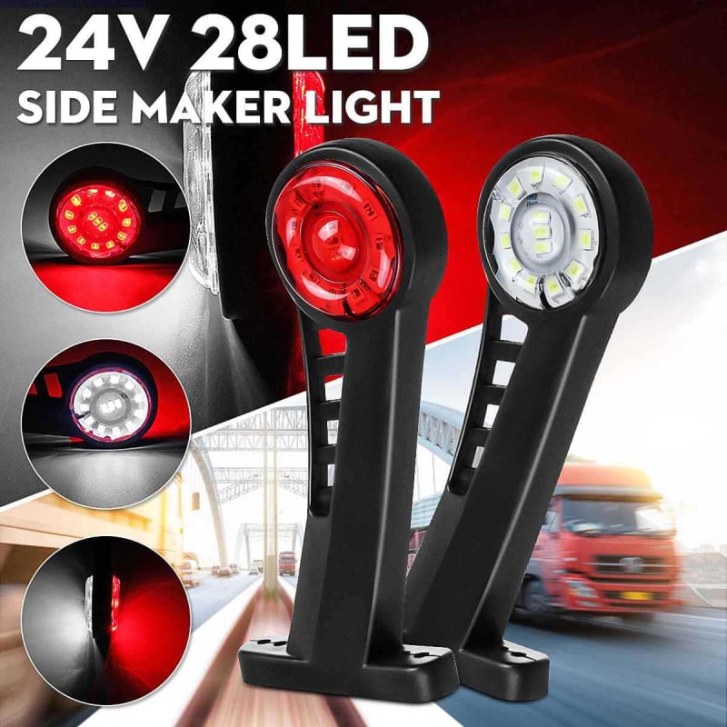 X11 dvostrana dvobojna LED bočna svjetiljka za kamione MK-051, 3W, 24V, 2000–4000K