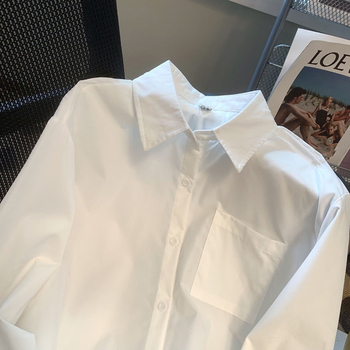 Ženska ležerna košulja s polo ovratnikom, dugi rukavi, 90–95% poliester, gradski stil, jesen 2024