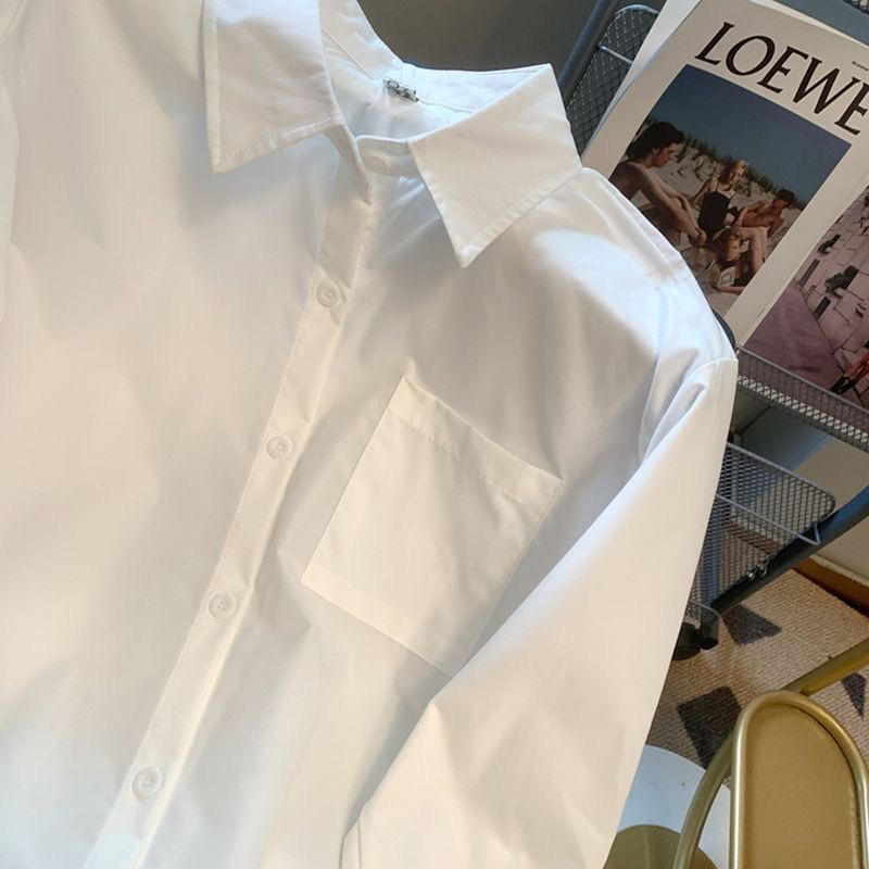 Ženska ležerna košulja s polo ovratnikom, dugi rukavi, 90–95% poliester, gradski stil, jesen 2024