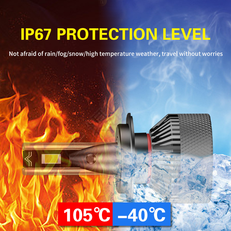 H7 automobil LED faro, 120W, 12000 lm, IP67, aluminij 6063