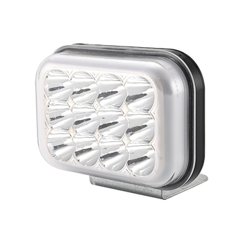 LED svjetlo za motocikl – kvadratni 12‑LED reflektor, dugi i kratki snop, H4 leća, 15W, 12‑85V